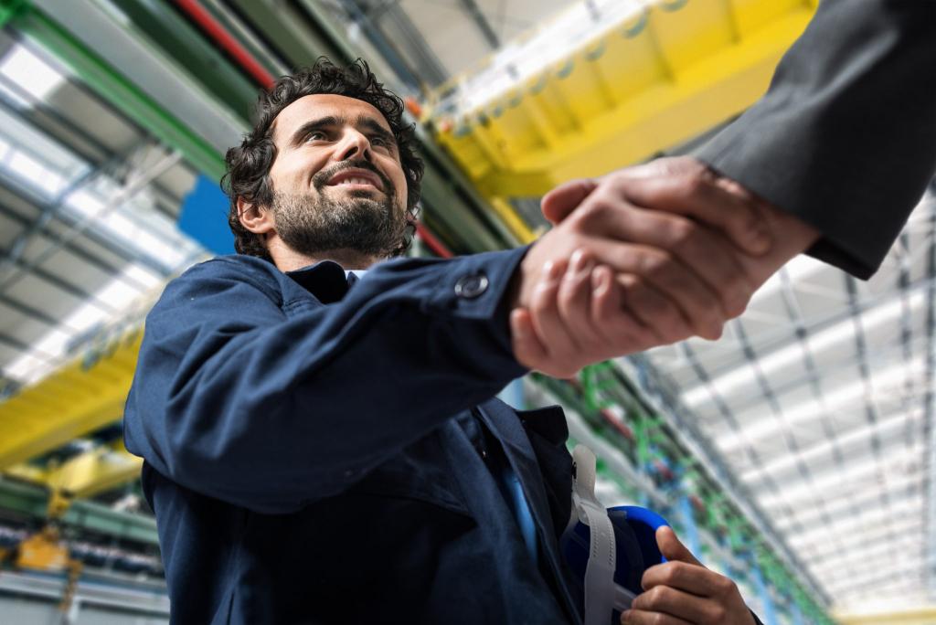 Two men shaking hands