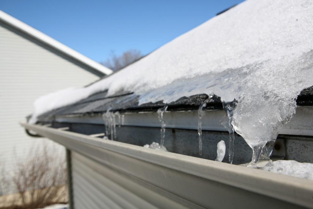 iced over gutters