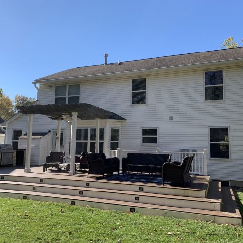 white two floor house