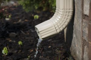 water coming out of gutter